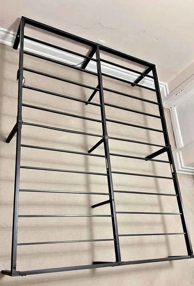 Black Metal Queen Platform Bed Frame