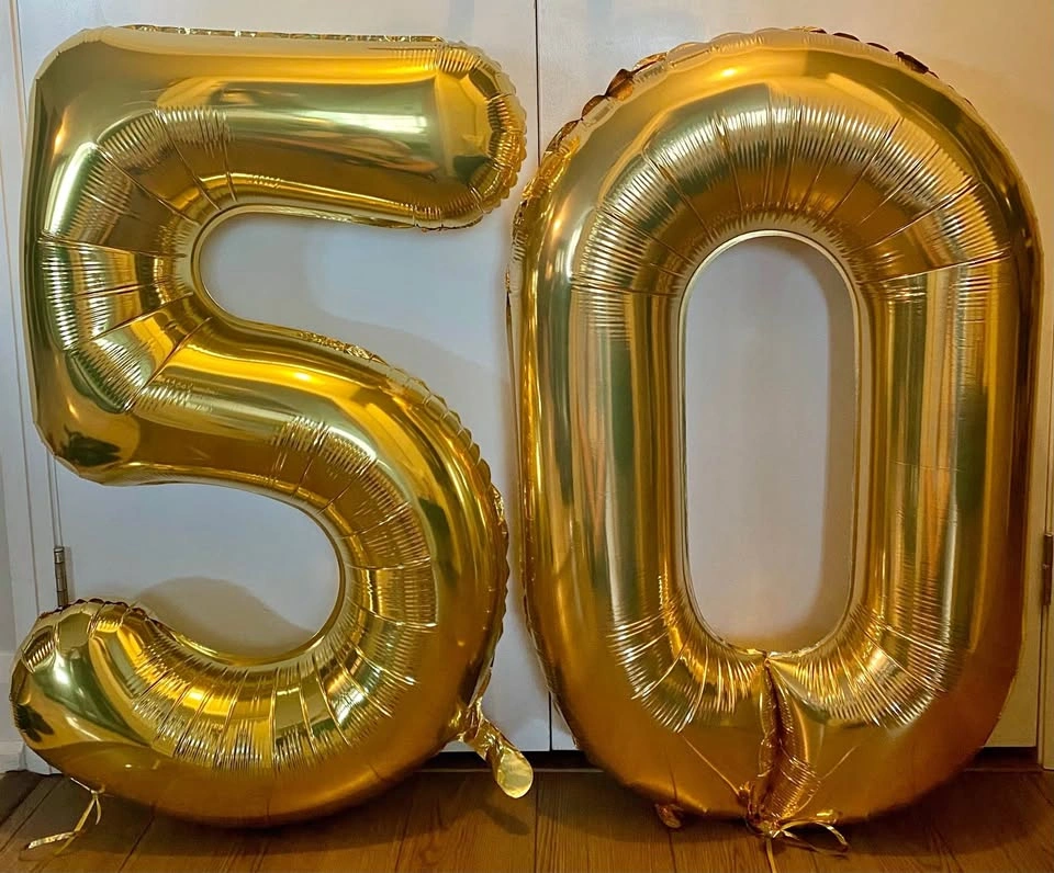 5-0 Gold Foil Balloons