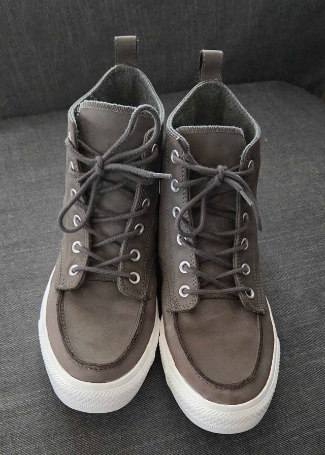 Converse All Star Moc-Toe Grey NuBuck Leather Hi Boots. Men's 11 - photo 2