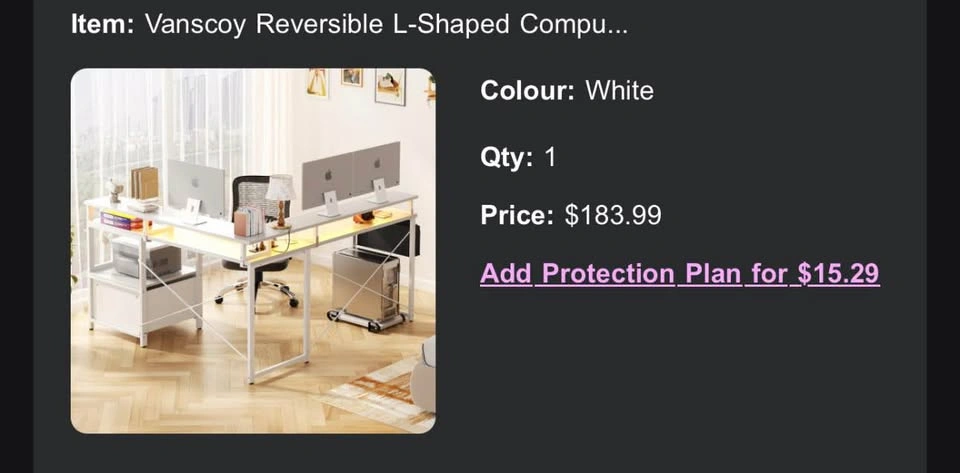 L-Shaped Computer Desk - photo 2