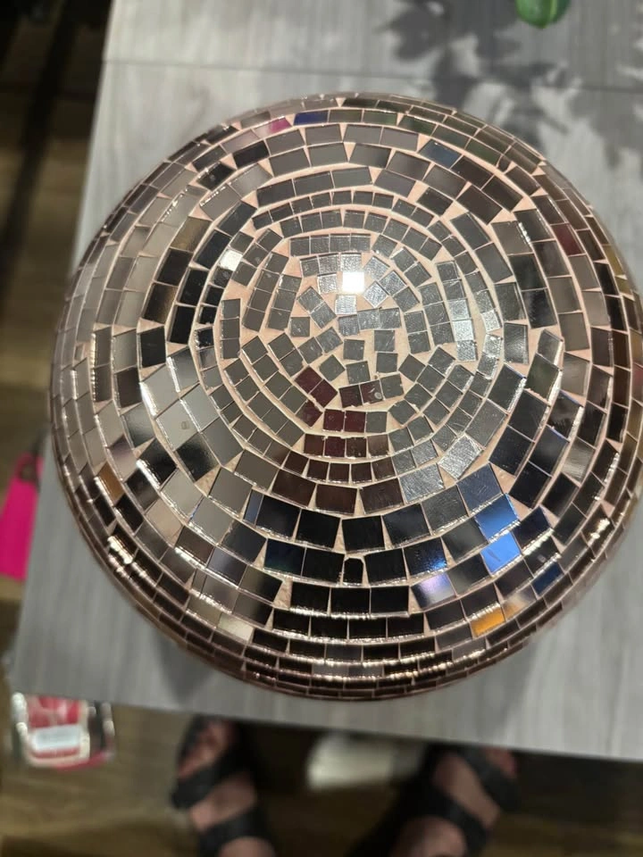 Rose pink mirrored lamp - photo 3