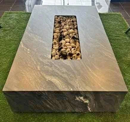 One-of-a-Kind Handmade Porcelain Propane Fire Pit
