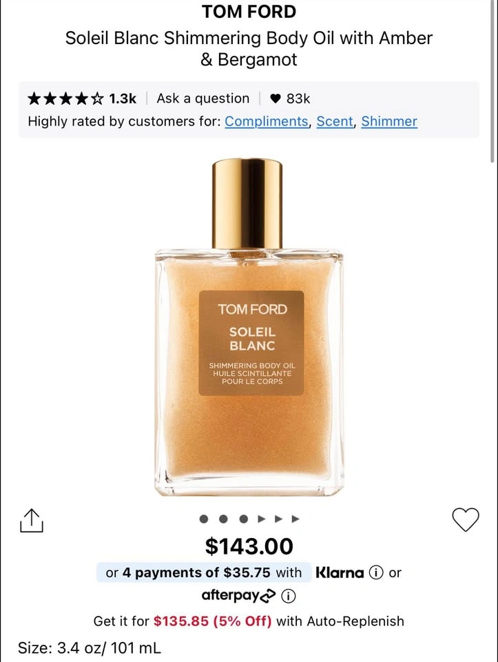 Tom Ford shimmering body oil - photo 3