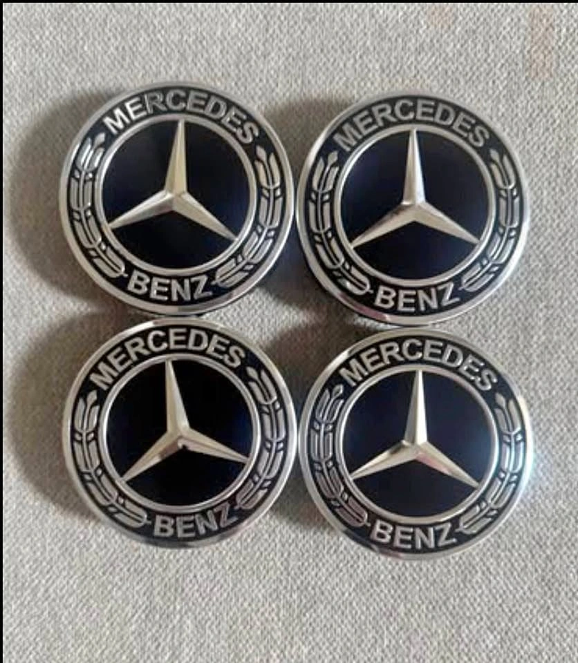 75mm Mercedes-Benz Center Caps – Set of 4 | Brand New