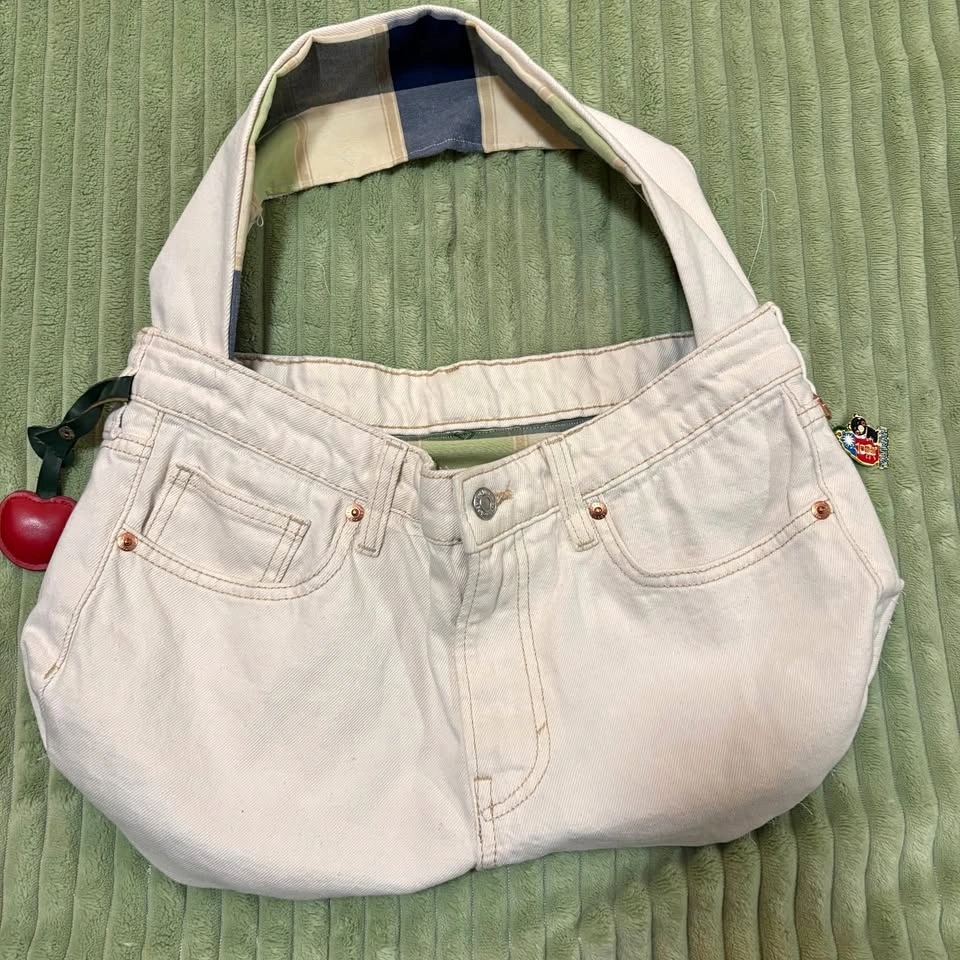 Offwhite denim purse