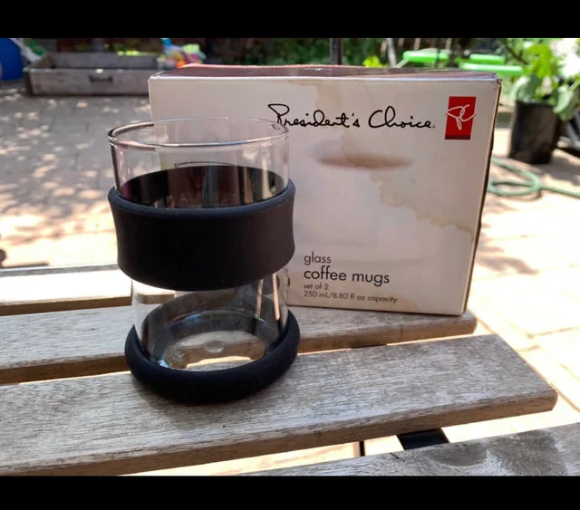 4 Glass Coffee Mugs thumbnail