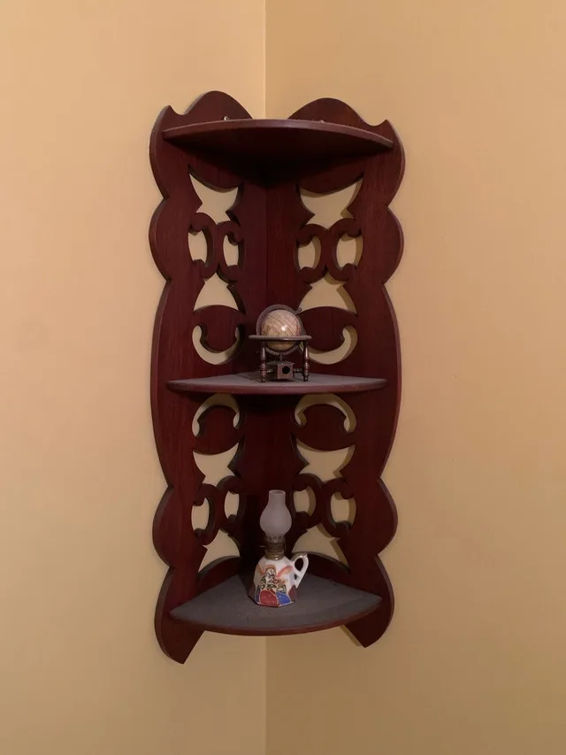 Antique Wood Astoria Corner Shelf thumbnail