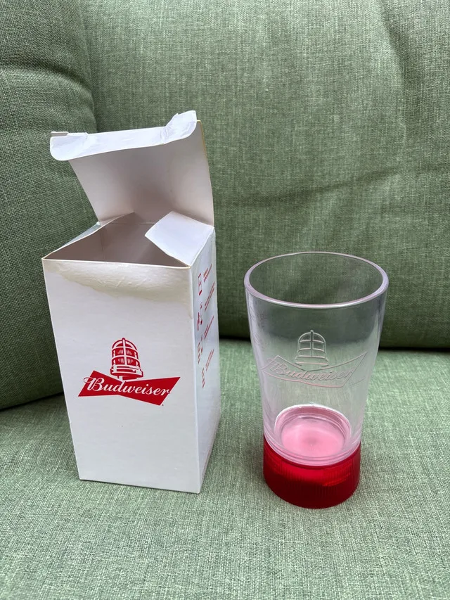 Budweiser Red light Goal Glass thumbnail