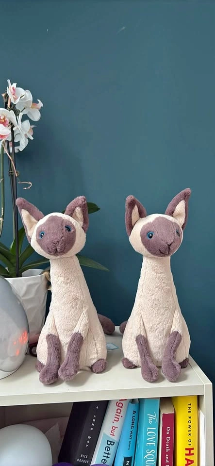Jellycat Iris Siamese Cat (x2) - Retired NWT! Soft Fluffy Plush