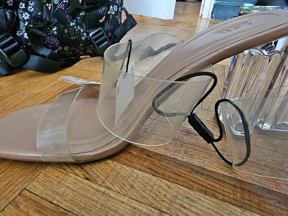 Zara Clear Block Heel Sandals