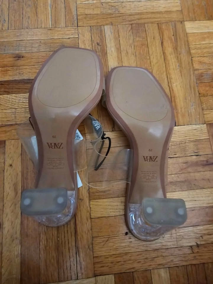 Zara Clear Block Heel Sandals - photo 4