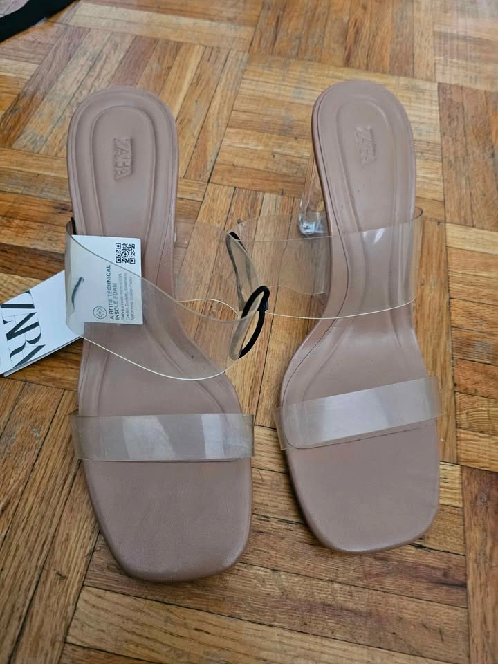 Zara Clear Block Heel Sandals - photo 5