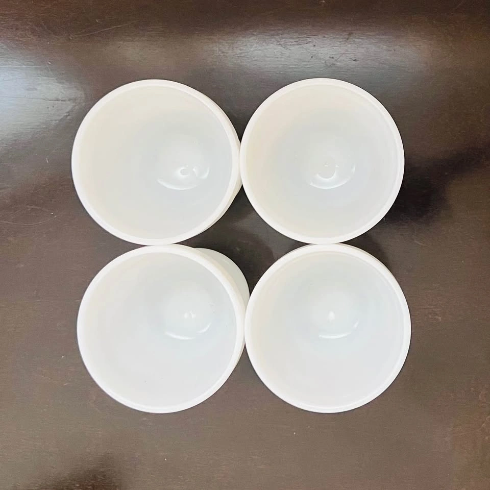 Milk Glass Anchor Hocking Set of 4 Sherbet Goblets - photo 3