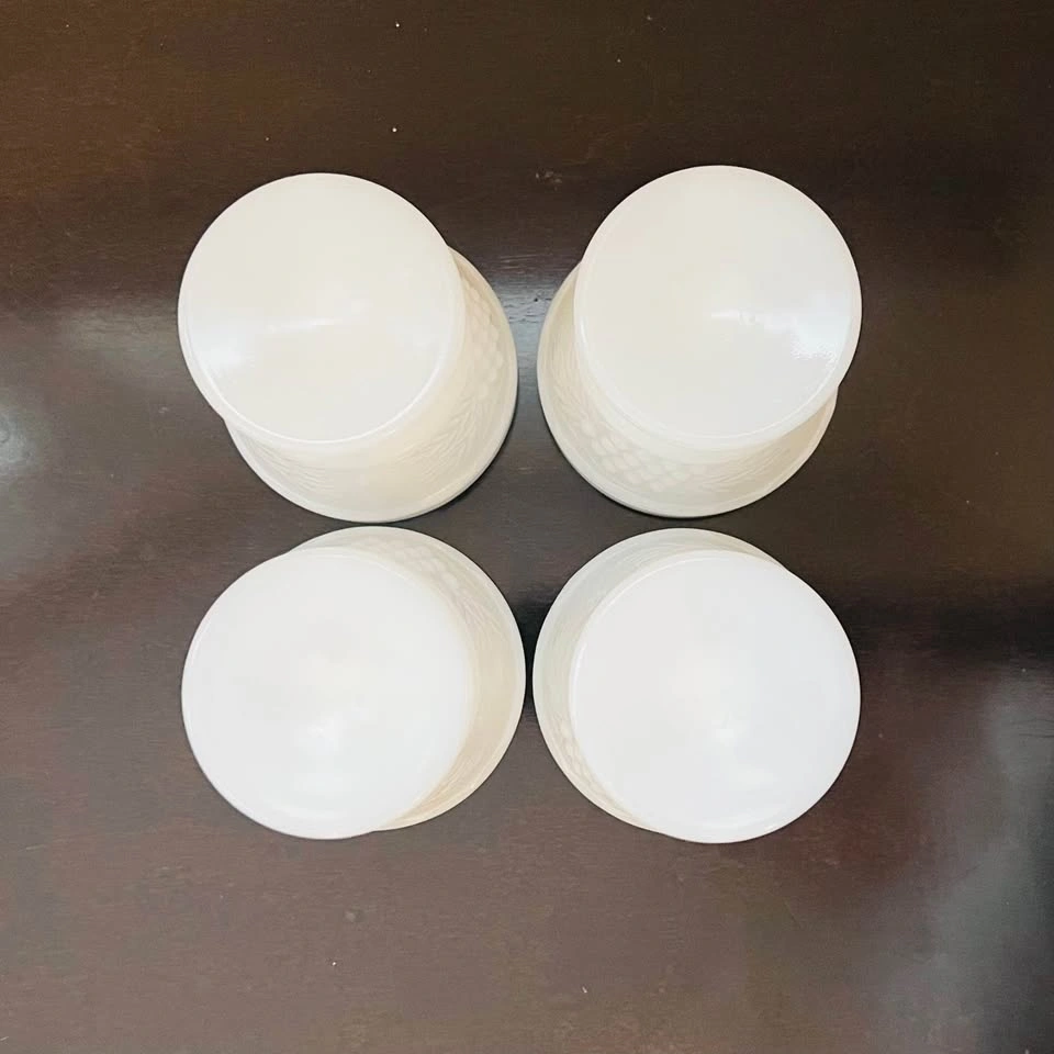 Milk Glass Anchor Hocking Set of 4 Sherbet Goblets - photo 4