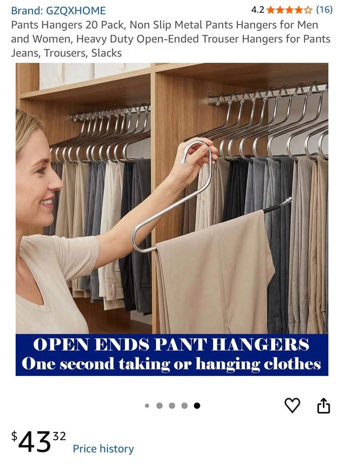 GZQXHOME Open-Ended Pants Hangers - photo 2