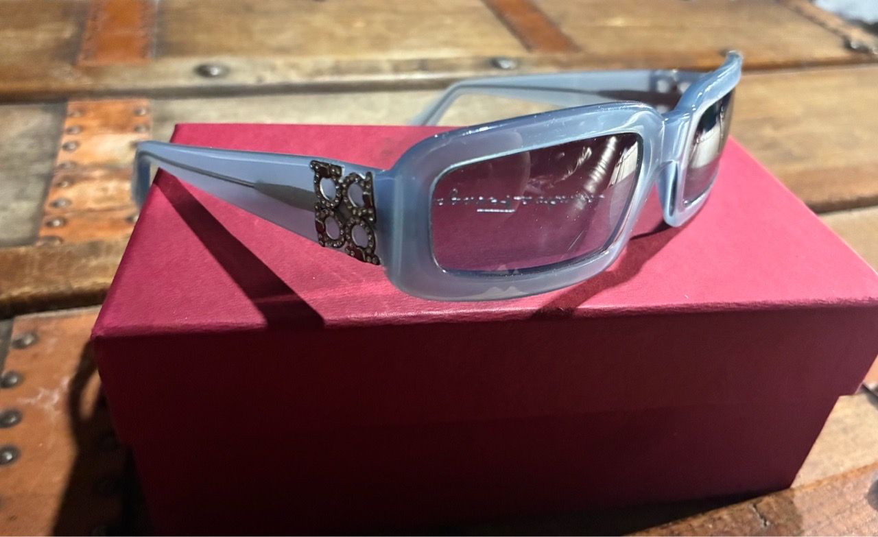 Salvatore Ferragamo Light Blue sunglasses Y2K