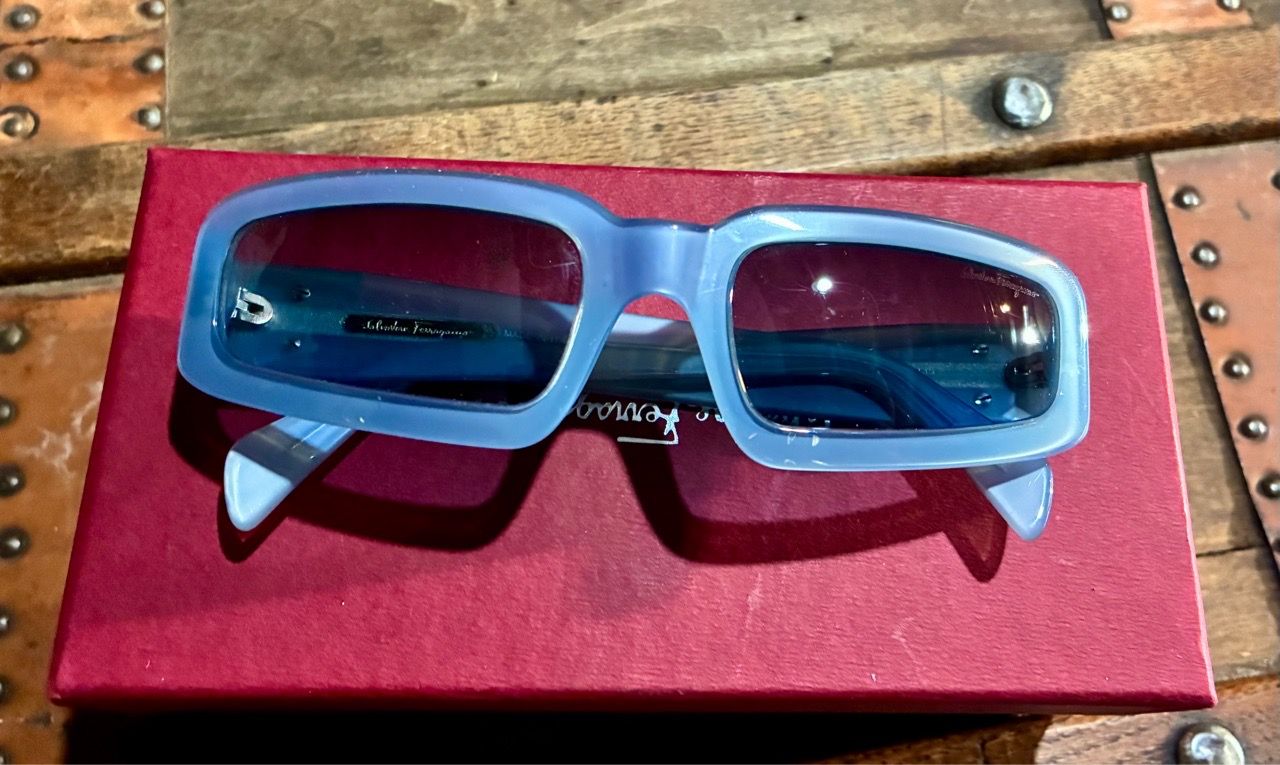 Salvatore Ferragamo Light Blue sunglasses Y2K - photo 2