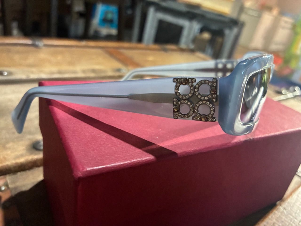 Salvatore Ferragamo Light Blue sunglasses Y2K - photo 3