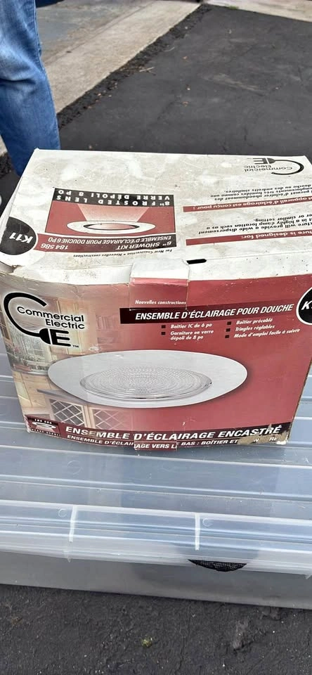 Commercial Electric 6" New Construction Recessed Shower Light Ki