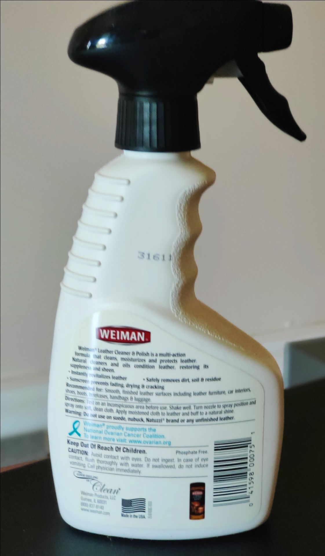 NEW Weiman Leather Cleaner & Polish Spray 12 oz - photo 2