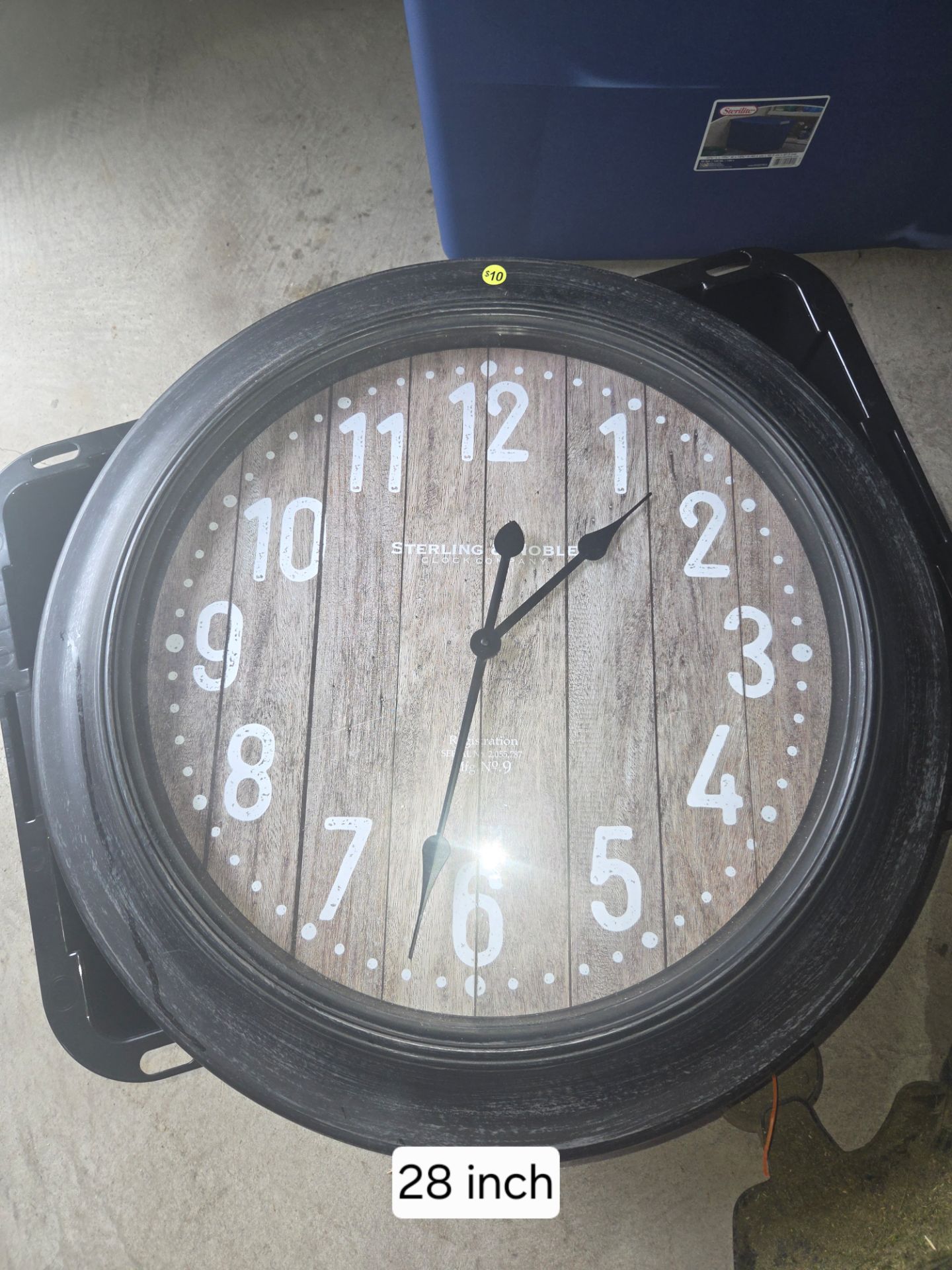 Sterling & Noble 28-Inch Wall Clock
