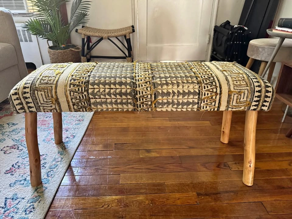 Woven Upholstered Bench / Ottoman