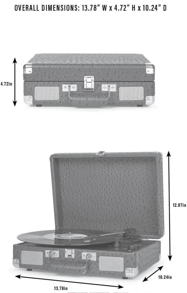 Crosley Cruiser Plus Record Player, Black - photo 4