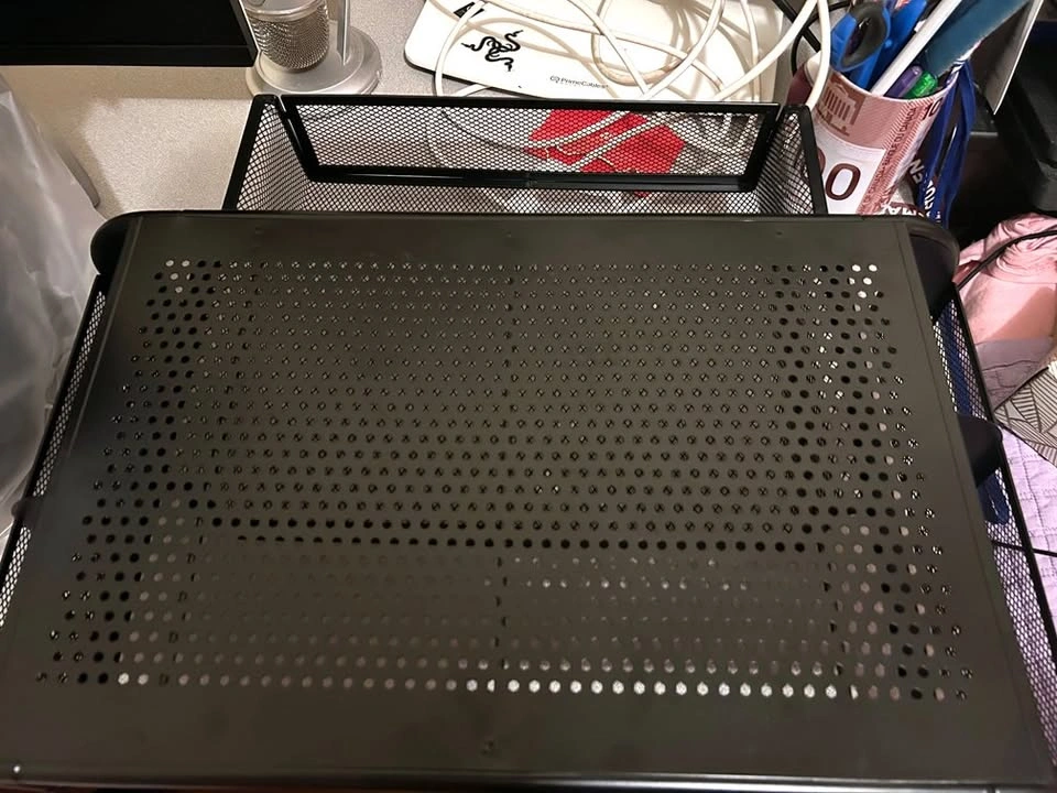 Monitor Stand with Organizer Draws, Black - photo 4