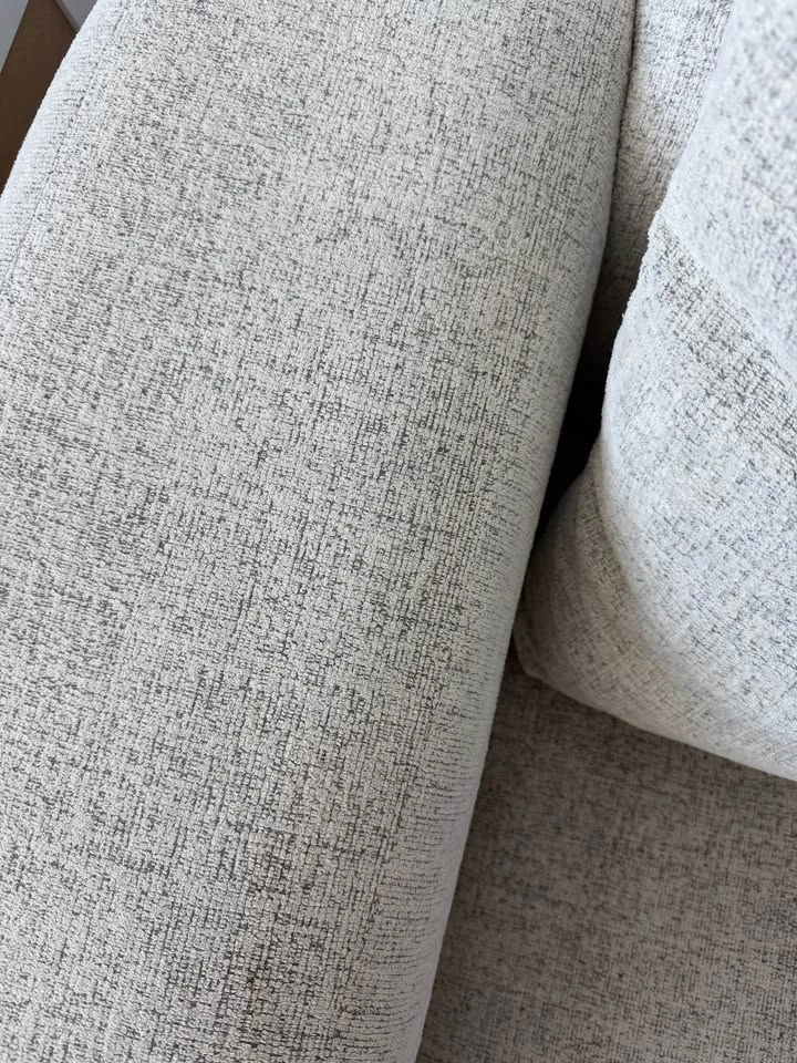 West Elm Modern Low-Profile Textured Sofa in Beige - photo 4