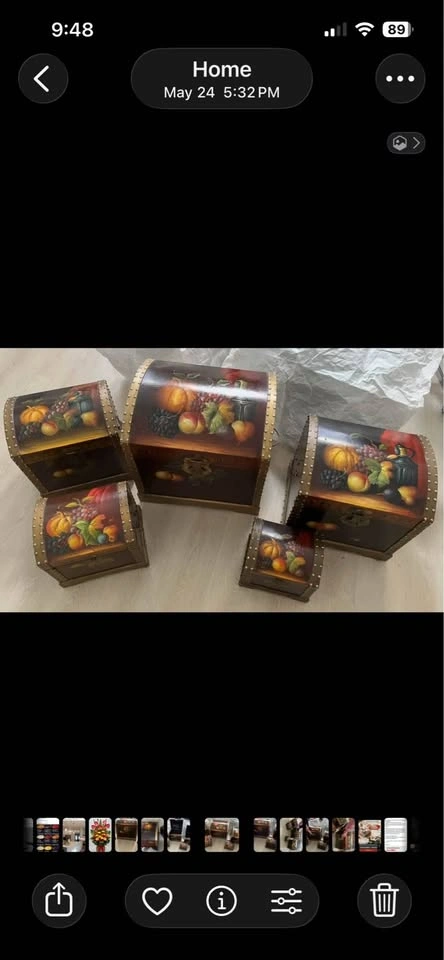 5 hand painted trunks - photo 4