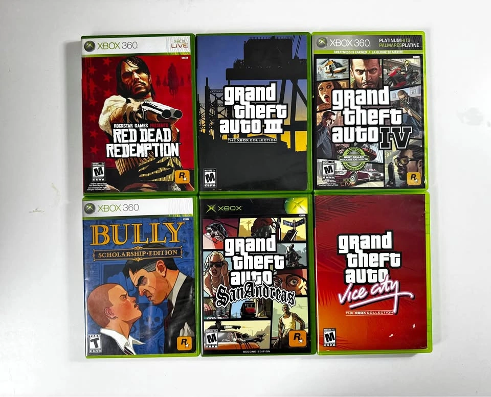 Rockstar Xbox Bundle: Red Dead, GTA, and Bully