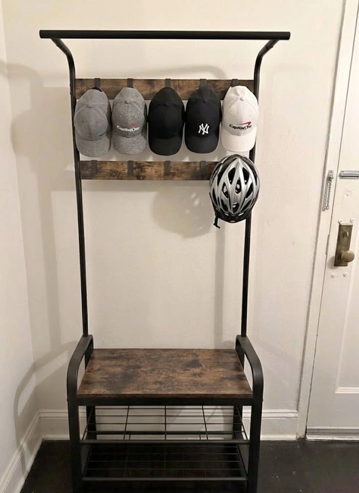 Industrial Bench and Shoe Rack