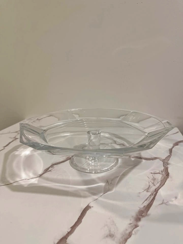 Crystal Round Serving Tray