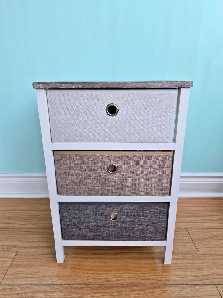 Modern Style Storage Drawer End Table/Night Stand (3 Drawer)