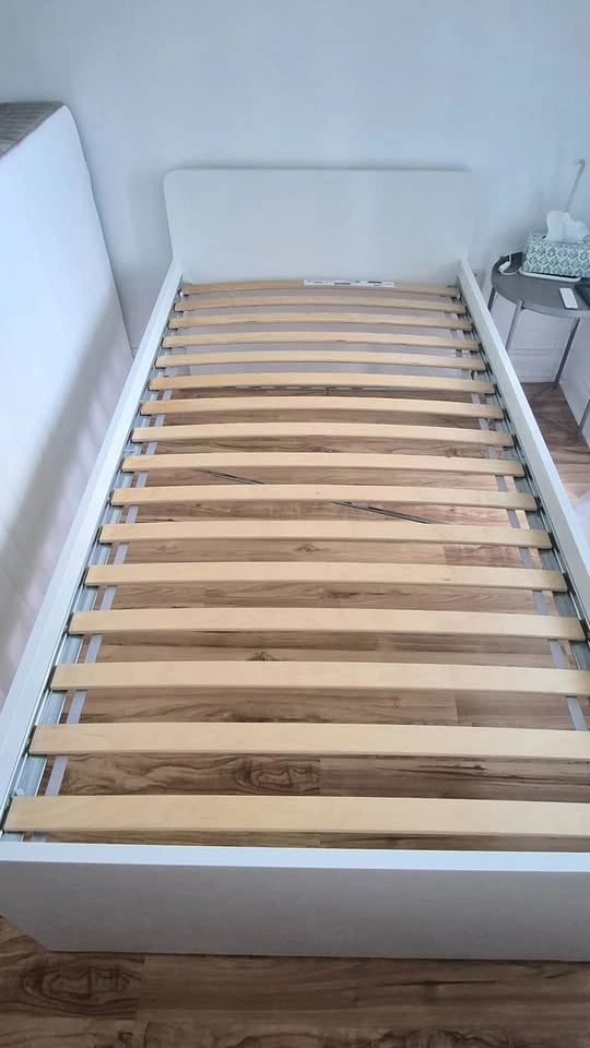 IKEA SLÄKT bed frame with slatted bed base, Twin (white) - photo 3