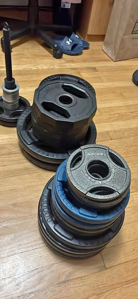 225 lbs rubber weights