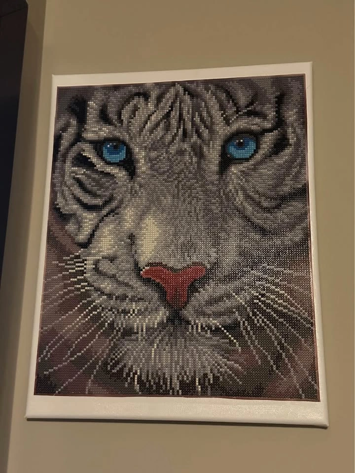 White Tiger Diamond Painting