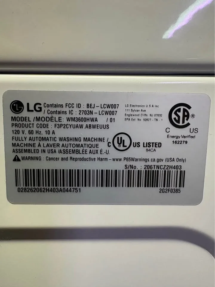 Like New LG washing Machine 27” with 30 DAYS WARRANTY !!! image indicator(9)