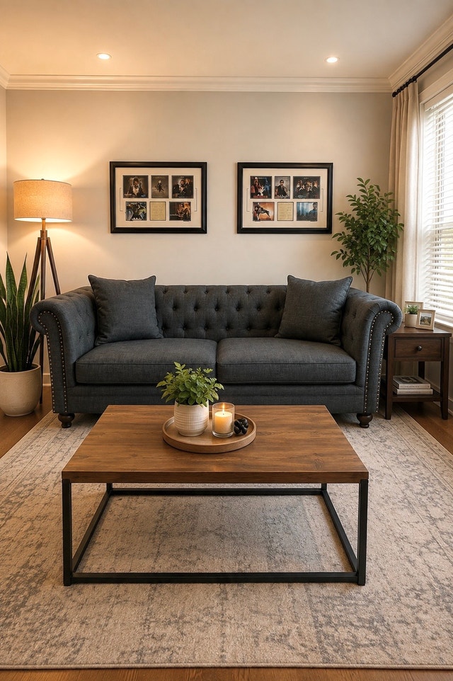 Chesterfield Sofa Charcoal Grey