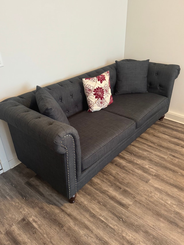 Chesterfield Sofa Charcoal Grey - photo 2