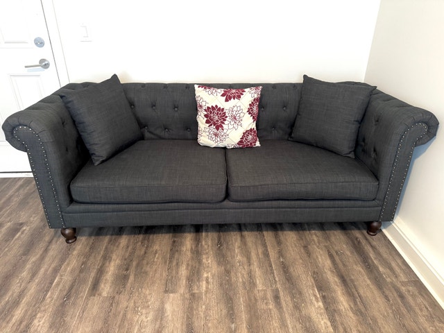 Chesterfield Sofa Charcoal Grey - photo 3