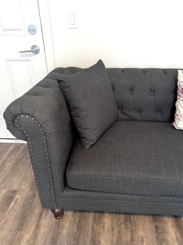 Chesterfield Sofa Charcoal Grey - photo 4
