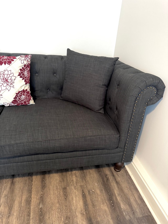 Chesterfield Sofa Charcoal Grey - photo 5