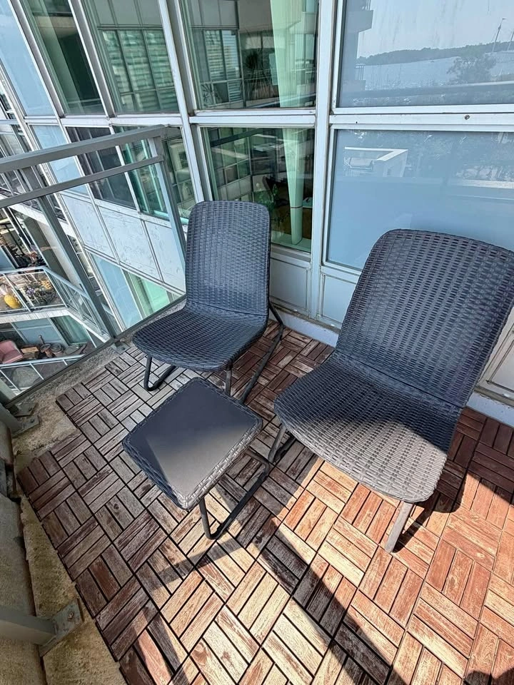 Keter Rio 3 piece patio seating graphite / balcony / garden
