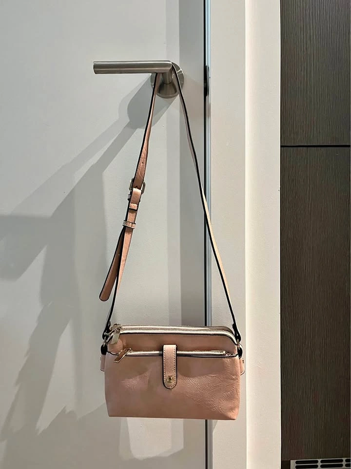 Pink crossbody bag