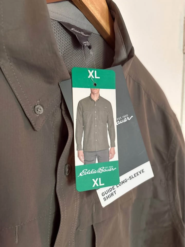 NWT Eddie Bauer Men's XL Long-Sleeve Guide Fishing/Outdoor Shirt - photo 2