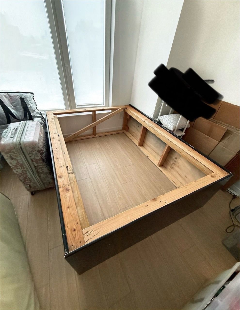 Custom Queen Platform Bed Frame - Tall Underbed Storage - photo 3