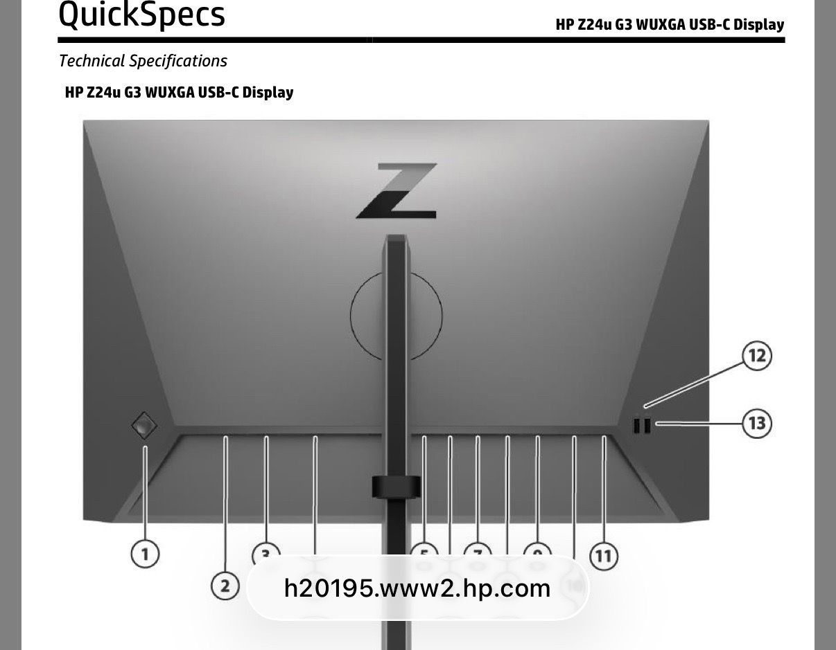 HP 24” monitor hdmi/USB-C IPS display – 1920x1200 - photo 2