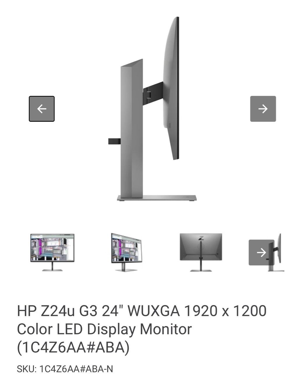 HP 24” monitor hdmi/USB-C IPS display – 1920x1200 - photo 5