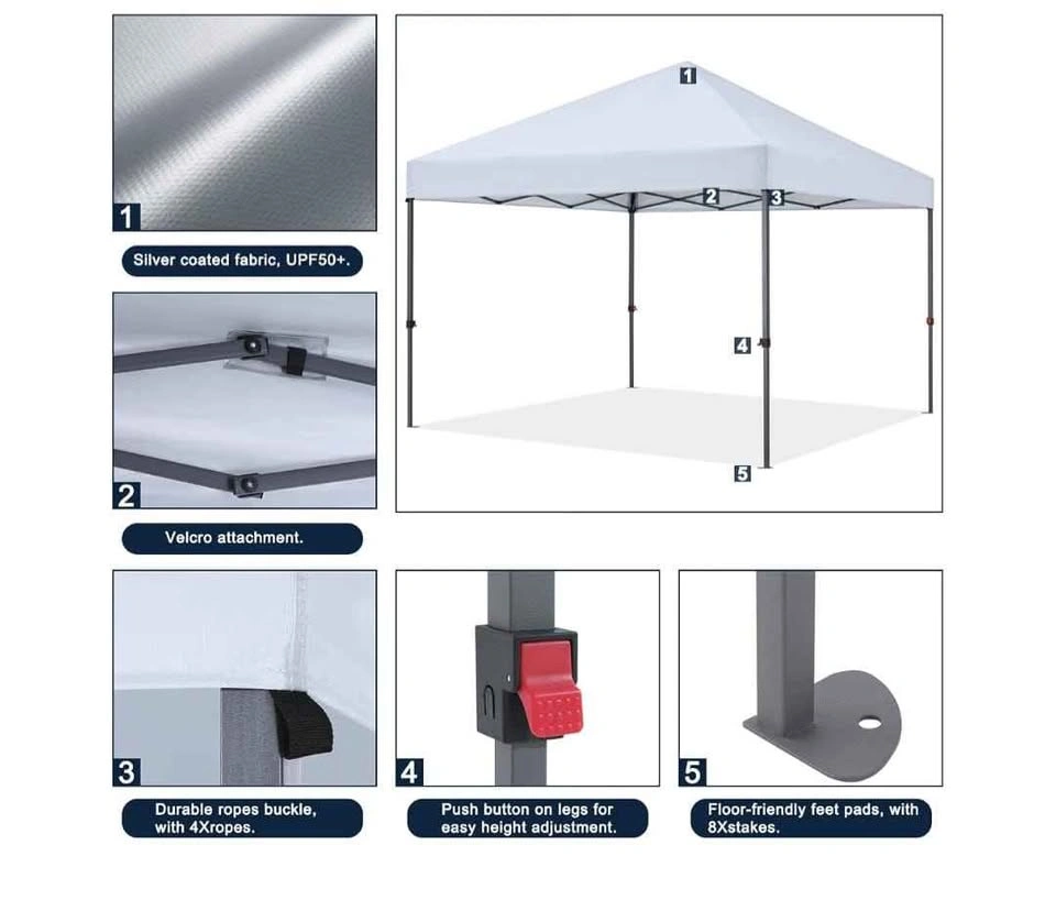 Brand new 10x10 ft Pop-Up Canopy Tent with Roller Bag - photo 3